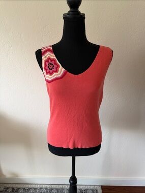 NWT VINTAGE ANN TAYLOR COTTON CROCHET TANK SIZE SMALL
